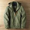 Men'S Autumn And Winter Fleece Thickened Outdoor Casual Jacket Men'S Winter Thermal Jacket Men'S Hat Removable