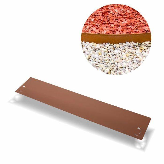 Bordure de Jardin - ICH-ZAPFE.DE - 18.5 cm x 120 cm - Métal - Brun