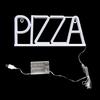 Pizza Letter Neon Sign LED Light Creative Shape Energy-saving Flicker Free Wall Art Background Neon Lamp Decor