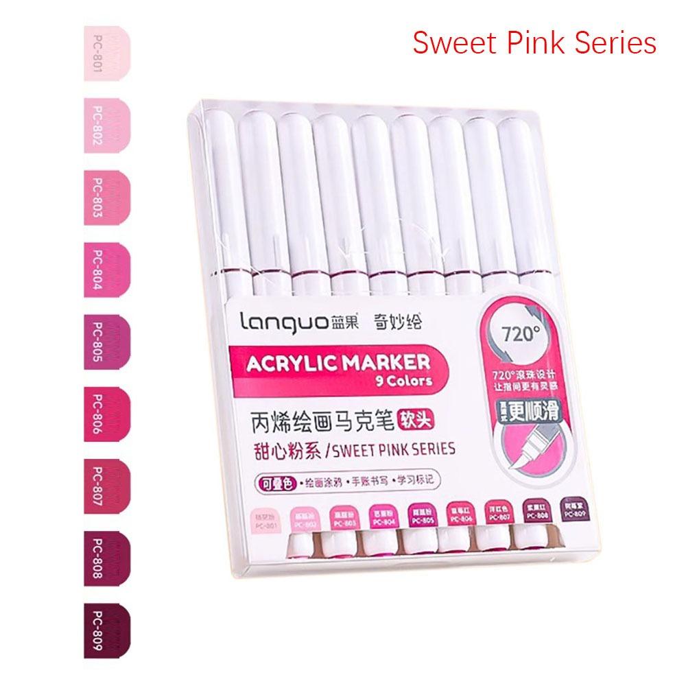 Straight Liquid Acrylic Pen Stackable Color Art Felt Pens High-quality Marker Pen