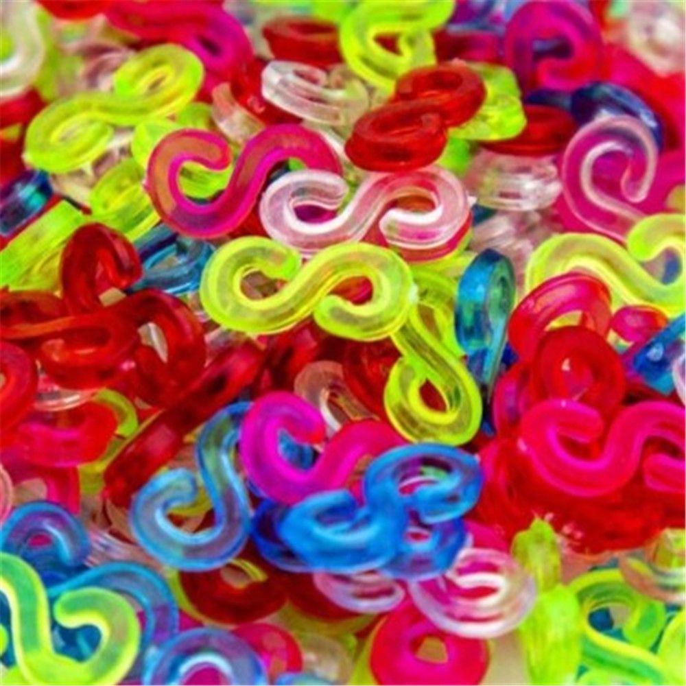Jewelry Making Rubber Band Clips Jewelry Connectors Necklace Clasp S Clips DIY Loom Bands Kit