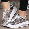 Shoes for Women 2024 New Fashion Versatile Bling Shoes Plus Size Lace-up Running Shoes Wedges Platform Sneakers Zapatos De Mujer