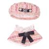 Tweed Beret Cape for 15cm Dolls Pink and Shawl Set Check & - Poncho, Hat, Cape, - [Used]