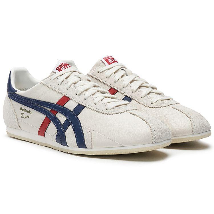 ONITSUKA TIGER Runspark Comfortable Versatile Retro Leather Slip-Resistant Lightweight Low-Top Casual Urban Commuting Running Shoes TH201L-9950
