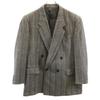 Wool Check Pattern Tailored Jacket Gray Men's Used
