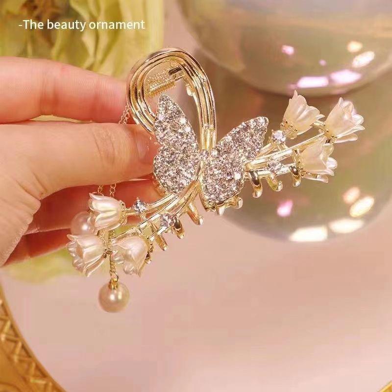 Elegant Metal Butterfly Hairpin with Tassel Pendant for Women, 2025 New Style