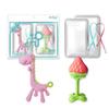 Anju Teething Device 2-piece Set, Nipple, Giraffe Pink, 3D Strawberry, Random Delivery (silicon Clip), 1 Set, Korean Baby Products