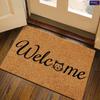All Weather Welcome Mat Low Profile Entryway Mat for Home Front Entrance Back Non Slip Backing Doormat for Door Decor