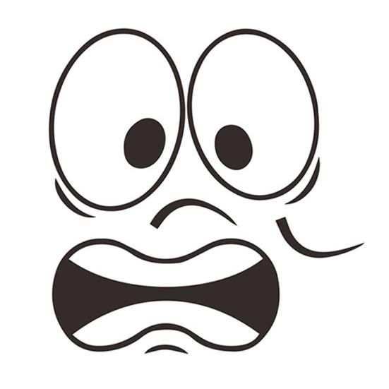 Scared Expression Toilet Sticker Waterproof Removable Self-adhesive PVC Living Room Bathroom Wall