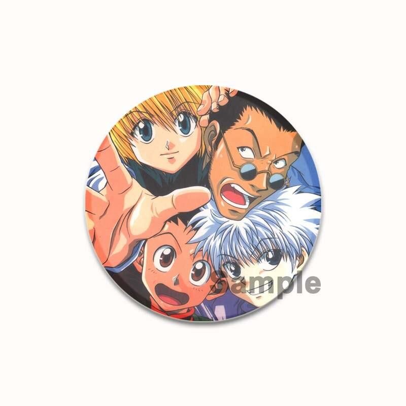 58mm Anime Hunter X Hunter Brooches Cartoon Cosplay Badges for Backpack Clothes Fashion Jewelry Accessories Manga Icon Pin Decor
