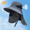 Sun Hat for Men & Women Wide Brim Fisherman Hat with Face Cover & Neck Flap Outdoors Sun Cap for