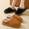 New Autumn and Winter Baotou Ethnic Style Fashion Cotton Drag Couple Warm Rubber Thick-soled Cotton Slippers