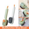 1PC Multifunction Cleaning Shoe Brush Soft Automatic Liquid Shoe Brush Long Handle Clothes Soap Brush With Hook Clean Tool