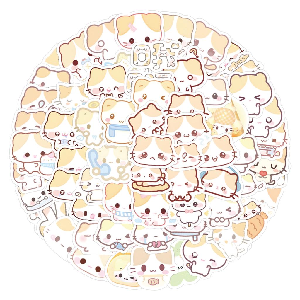 105 New Style Cotton Candy Cat Graffiti Stickers Decorate Refrigerator Skateboard Water Cup DIY Personality Stickers