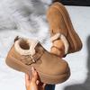 Fashion Autumn Winter Thick Sole Plush Snow Boots Women Comfy Warm Fleece Lining Ankle Boots Woman Anti Slip Platform Cotton Shoes Mujer