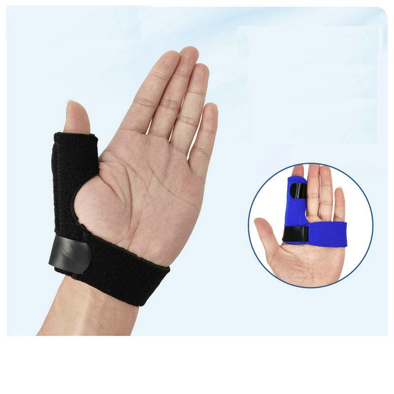 Set of 2 Finger Guards Thumb Fixation Splint Finger Bandage Joint Support Breathable Hand Support Adjustable