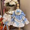 HAMRETHYPPZ BJD Ball Jointed Doll Dress Doll Costume Doll Maid Clothes Ball Jointed Doll Blue Ribbon Princess Cute Princess Maid Cute Cute Skirt Set