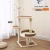 Compact Cross-Border Cat Climbing Frame: Large Cat Tree with Integrated Cat Nest, Space-Saving Design, Foreign Style