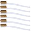 6pcs Printer Cleaning Steel Wire Brush Plastic Handle Rust Removal Wire Brush Accessory