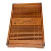 Kungfu Tea Tray Chinese Gongfu Tea Tray Drainage Water Storage Wood Tea Table with Drain Pipe