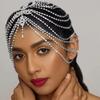 Rhinestone Tassel Hair Chain - Retro European & American Headdress Accessory