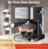 Aeomjk CM3010 High-Pressure Semi-Automatic Espresso Machine for US, Europe, Australia, UK, and Italy