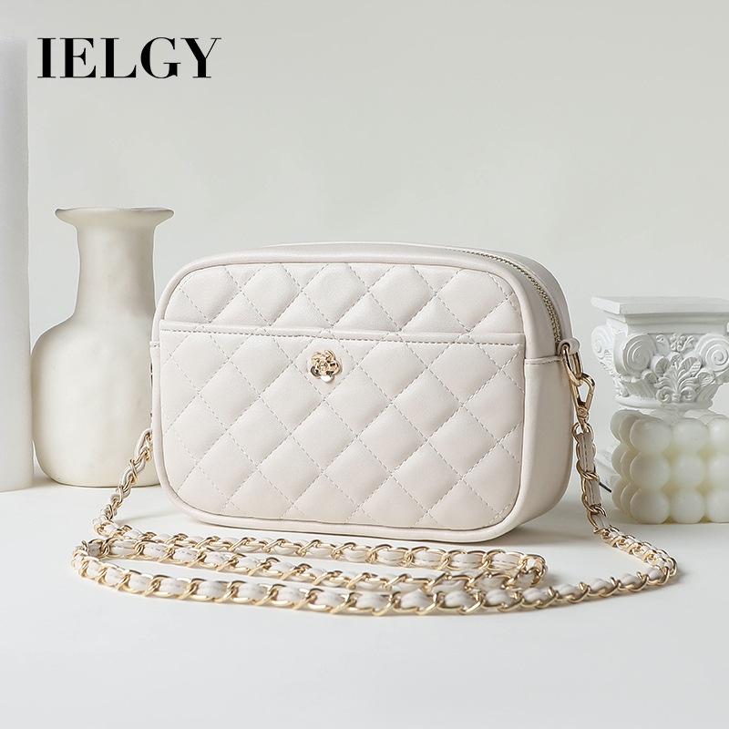 IELGY Женская сумка через плечо с бриллиантовой цепочкой