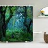 3d Printing Green Forest Waterfall Shower Curtains Waterproof Bathroom Curtain With Hooks Bath Curtain 180*200 Polyester Fabric