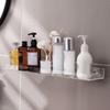 Wall Mount Storage Shelf Self Adhesive Clear Acrylic Multipurpose Shower Organizer for Kitchen