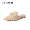 New Flat Women's Slippers 2024 Summer Sandals Fashion Striped Slides Butterfly Indoor Women Flip Flops  Plus Size 40 Shoes Women