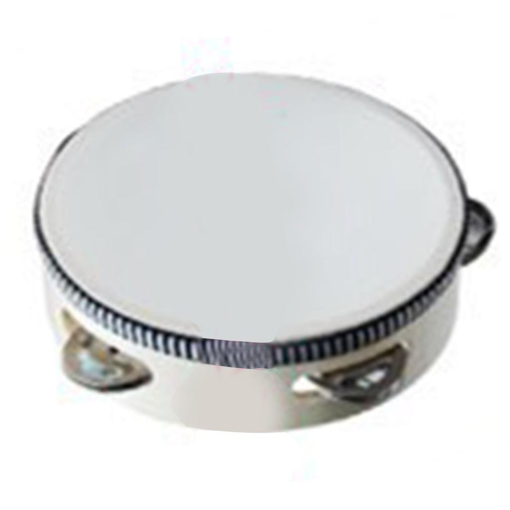 Wooden Handheld Tambourine Educational Interesting Percussion Tambourine Drum for Party 15cm6in