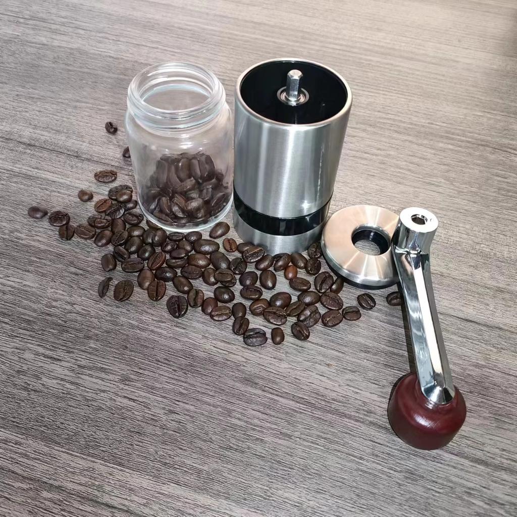Ручная кофемолка с керамическим сердечником для помола кофе эспрессо и френч-пресса с регулируемой степенью помола