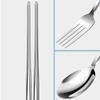 Built-in Silent Slot Student Flatware Set Magnetic Design Fork Spoon Chopsticks Set  Camping