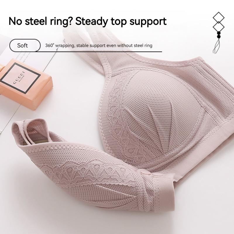 Large Size Without Steel Ring Breastfeeding Mom Push Up Beautiful Back Underwear Thin Section Breathable Adjustable Ladies Bra
