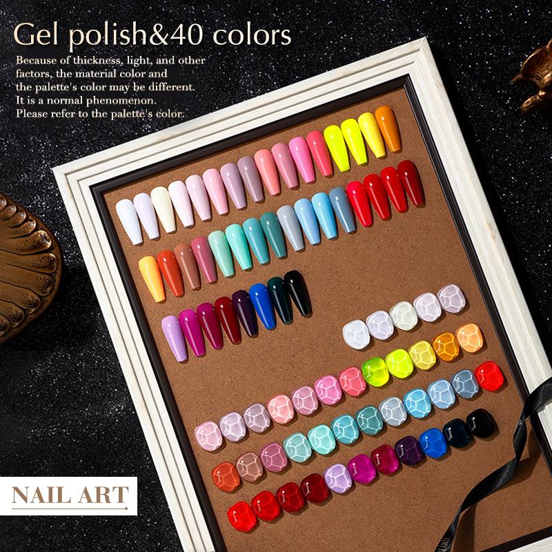 ROSALIND Colorful Nail Gel Polish Hybrid Gel Polish for Nail Art Design Soak Off Base Top Coat UV/LED Lamp Nail Enhancement 40 Colors