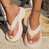 Soft Sole Platform Flip Flops Woman Clip Toe Eva Non-Slip Cloud Slippers Women 2024 Summer Thick Bottom Bathroom Slides Sandal