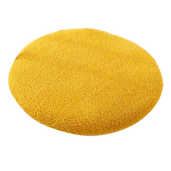 Fleece Round Chair Cushion Plush Faux Lambswool Seat Pad with Zip Winter