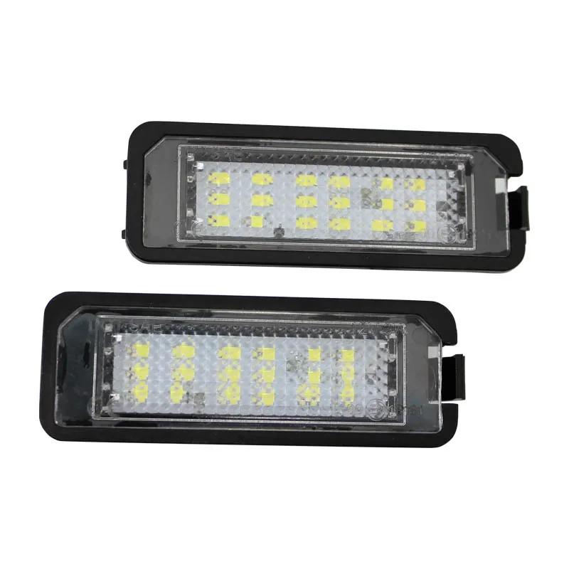 1Pair Car License Plate LED Lights 12V For VW Golf 4 5 6 7 MK4 MK7 Passat CC Polo Scirocco Skoda Seat Leon Ibiza Altea XL Suoerb