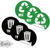 And Trash Sticker Trash Bin Classification Sticker Recycle Sticker Recyclable Classification Sign