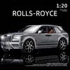 New Large 1:20 Rolls-Royce Cullinan SUV Alloy Model Car Modified Metal Die-casting Boy Toy Car Pull Back Sound and Light Six-door Children's Gift