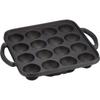 Ikenaga Iron Works Takoyaki Maker, 16-Cavity, IH Compatible, Made In Japan, Cast Iron Plate, Black, Dencho Senka