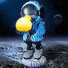 1845pcs+ Holding The Moon Astronaut Micro Building Block Blue Luminous Spaceman Diamond Brick Model Toys For Boy Friend Gift