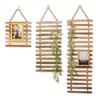 1PC Decorative Rustic Wooden Climbing Frame Flower Rack Space-Saving Vertical Garden Wall Decor Wood S/M/L