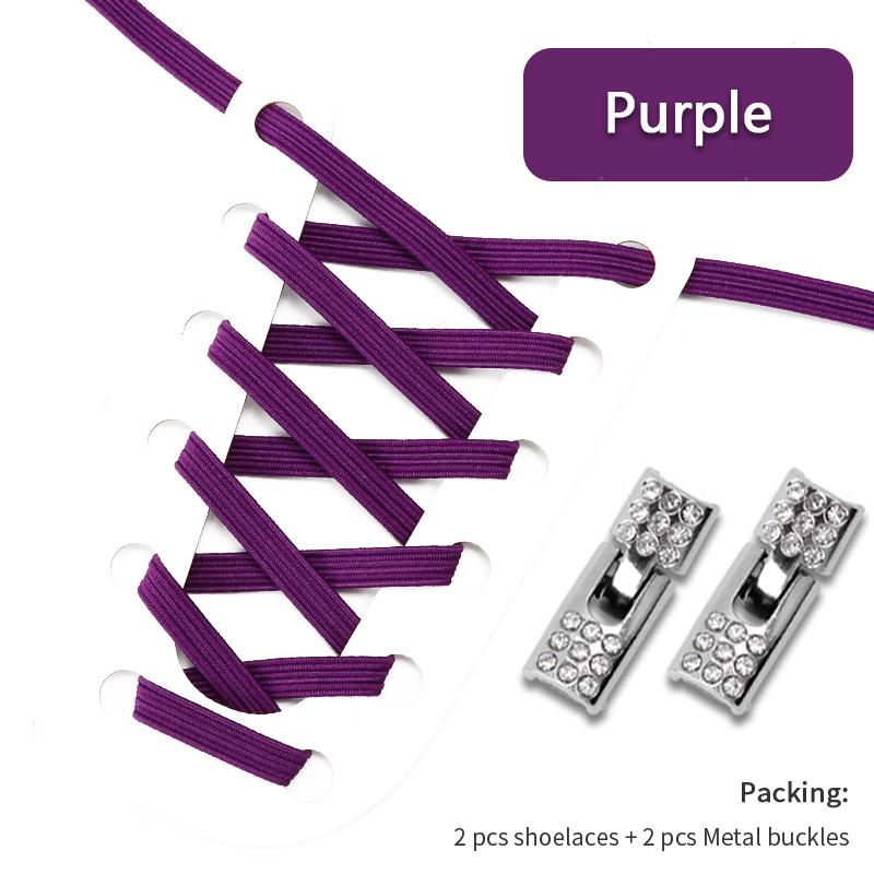 4Pcs Elastic Laces Sneakers Kids Adult No Tie Shoelace Cross Lock Shoelaces Without Ties 8MM Width Rubber Bands Shoes Accessorie NO.8
