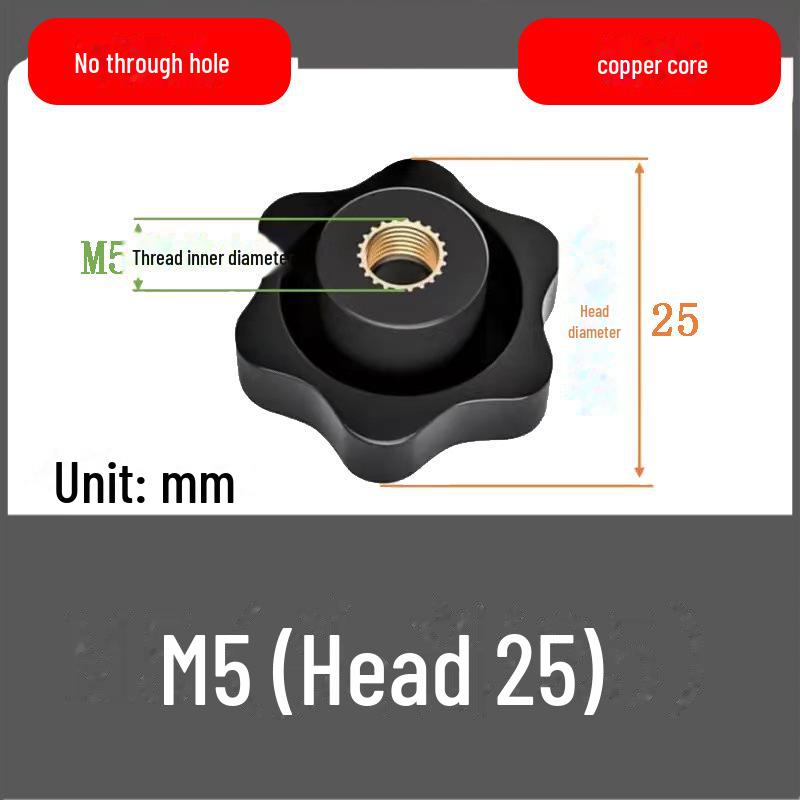 Plum Handle Nut Head Hand Screw for Through/Blind Holes, Sizes M4-M12