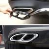 2pcs Stainless Steel Exhaust Pipe Cover Trim for Mercedes Benz A B C E GLC GLE Class W176 W246 W205 W213 AMG Car Styling