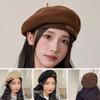 Woolen Beret Autumn And Winter Fashion Painter Hat Retro For Women Hat Beret Versatile Small Fa K7X6
