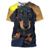 Funny Animal The Dachshund Graphic T Shirts Men Summer Fashion Casual Quick-drying T-shirt 3D Printed Streetwear Tees Tops