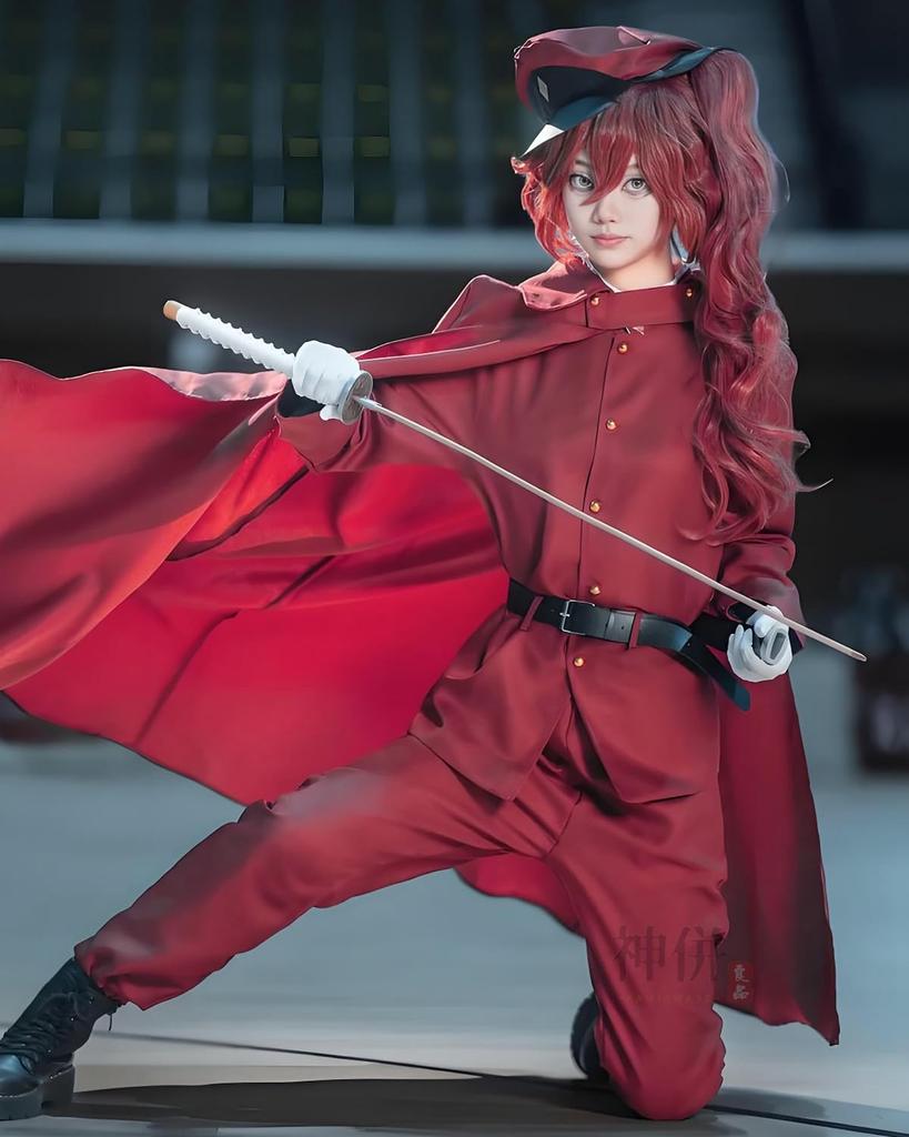 Teruko Ookura Cosplay Wig from Bungo Stray Adult Costume for Cultural and Stage Performances [Excellent Quality] (Vice Commander) Dogs, Festivals,