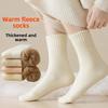 Women's Autumn and Winter Fleece, Thickened Warm Fleece Socks, Fleece Socks, Winter Long Stockings, Mid-calf Stockings